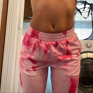 Pink tye dye sweatpants